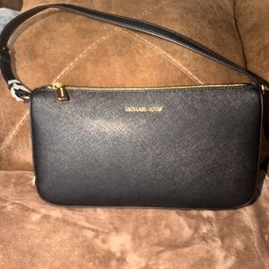 Michael Kors Black and Gold Shoulder Bag